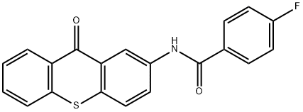 4-FLUORO-N-(9-OXO-9H-THIOXANTHEN-2-YL)BENZENECARBOXAMIDE Struktur