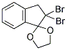 2,2-DIBROMO-1-INDANONE ETHYLENE KETAL Struktur