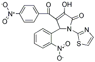 3-HYDROXY-4-(4-NITROBENZOYL)-5-(2-NITROPHENYL)-1-THIAZOL-2-YL-1,5-DIHYDROPYRROL-2-ONE Struktur