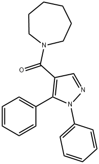 1-AZEPANYL(1,5-DIPHENYL-1H-PYRAZOL-4-YL)METHANONE Struktur