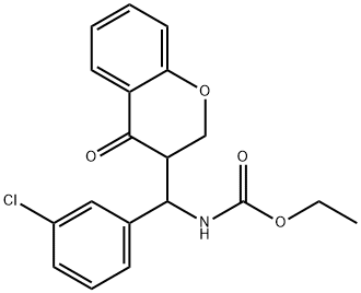 ETHYL N-[(3-CHLOROPHENYL)(4-OXO-3,4-DIHYDRO-2H-CHROMEN-3-YL)METHYL]CARBAMATE Struktur