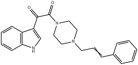 1-INDOL-3-YL-2-(4-(3-PHENYLPROP-2-ENYL)PIPERAZINYL)ETHANE-1,2-DIONE Struktur