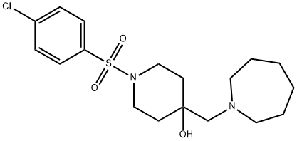 4-(1-AZEPANYLMETHYL)-1-[(4-CHLOROPHENYL)SULFONYL]-4-PIPERIDINOL Struktur