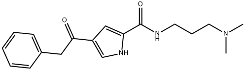 N-[3-(DIMETHYLAMINO)PROPYL]-4-(2-PHENYLACETYL)-1H-PYRROLE-2-CARBOXAMIDE Struktur