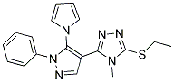 3-(ETHYLSULFANYL)-4-METHYL-5-[1-PHENYL-5-(1H-PYRROL-1-YL)-1H-PYRAZOL-4-YL]-4H-1,2,4-TRIAZOLE Struktur