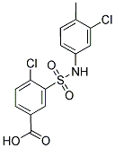 4-CHLORO-3-(3-CHLORO-4-METHYL-PHENYLSULFAMOYL)-BENZOIC ACID Struktur