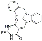 5-{[1-(2-FLUOROBENZYL)-1H-INDOL-3-YL]METHYLENE}-2-THIOXODIHYDROPYRIMIDINE-4,6(1H,5H)-DIONE Struktur