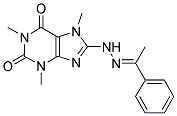 1,3,7-TRIMETHYL-8-[(2E)-2-(1-PHENYLETHYLIDENE)HYDRAZINO]-3,7-DIHYDRO-1H-PURINE-2,6-DIONE Struktur