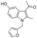 1-[1-(2-FURYLMETHYL)-5-HYDROXY-2-METHYL-1H-INDOL-3-YL]ETHANONE Struktur