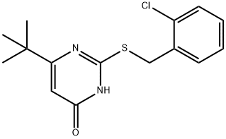 6-(TERT-BUTYL)-2-[(2-CHLOROBENZYL)SULFANYL]-4(3H)-PYRIMIDINONE Struktur