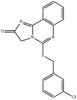 5-[(3-CHLOROBENZYL)SULFANYL]IMIDAZO[1,2-C]QUINAZOLIN-2(3H)-ONE Struktur