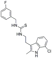 N-[2-(7-CHLORO-2-METHYL-1H-INDOL-3-YL)ETHYL]-N'-(3-FLUOROBENZYL)THIOUREA Struktur