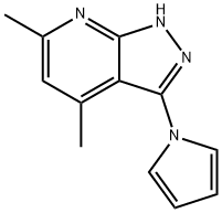 4,6-DIMETHYL-3-(1H-PYRROL-1-YL)-1H-PYRAZOLO[3,4-B]PYRIDINE Struktur