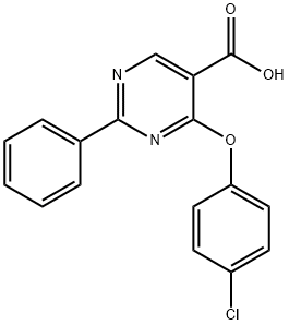 4-(4-CHLOROPHENOXY)-2-PHENYL-5-PYRIMIDINECARBOXYLIC ACID Struktur