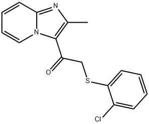 2-[(2-CHLOROPHENYL)SULFANYL]-1-(2-METHYLIMIDAZO[1,2-A]PYRIDIN-3-YL)-1-ETHANONE Struktur