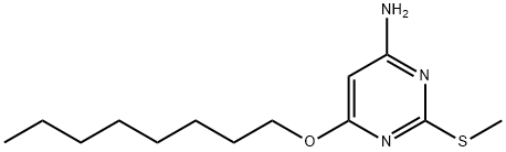 2-(METHYLSULFANYL)-6-(OCTYLOXY)PYRIMIDIN-4-YLAMINE Struktur