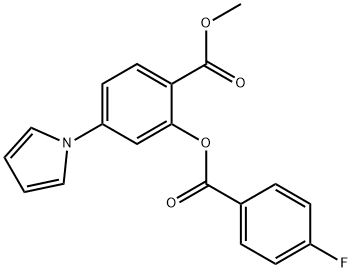 METHYL 2-[(4-FLUOROBENZOYL)OXY]-4-(1H-PYRROL-1-YL)BENZENECARBOXYLATE Struktur