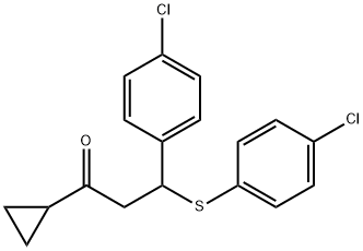 3-(4-CHLOROPHENYL)-3-[(4-CHLOROPHENYL)SULFANYL]-1-CYCLOPROPYL-1-PROPANONE Struktur