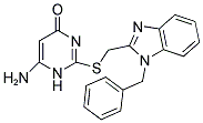 6-AMINO-2-([(1-BENZYL-1H-BENZIMIDAZOL-2-YL)METHYL]THIO)PYRIMIDIN-4(1H)-ONE Struktur