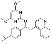 4-[2-(4-TERT-BUTYLPHENYL)-2-((4,6-DIMETHOXYPYRIMIDIN-2-YL)OXY)ETHYL]QUINOLINE Struktur