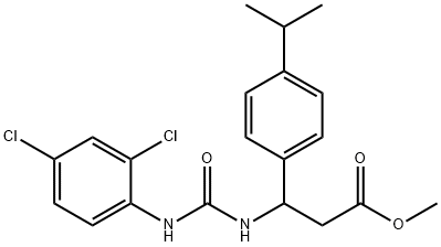 METHYL 3-([(2,4-DICHLOROANILINO)CARBONYL]AMINO)-3-(4-ISOPROPYLPHENYL)PROPANOATE Struktur