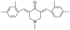 3,5-BIS[(2,4-DIMETHYLPHENYL)METHYLENE]-1-METHYLTETRAHYDRO-4(1H)-PYRIDINONE Struktur