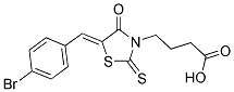 4-[5-(4-BROMO-BENZYLIDENE)-4-OXO-2-THIOXO-THIAZOLIDIN-3-YL]-BUTYRIC ACID Struktur