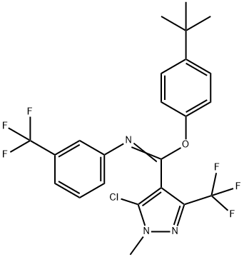 4-(TERT-BUTYL)PHENYL 5-CHLORO-1-METHYL-3-(TRIFLUOROMETHYL)-N-[3-(TRIFLUOROMETHYL)PHENYL]-1H-PYRAZOLE-4-CARBOXIMIDOATE Struktur