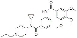 N-CYCLOPROPYL-N-(1-PROPYLPIPERIDIN-4-YL)-3-[(3,4,5-TRIMETHOXYBENZOYL)AMINO]BENZAMIDE Struktur