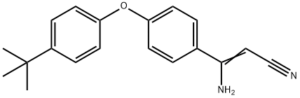 (Z)-3-AMINO-3-(4-[4-(TERT-BUTYL)PHENOXY]PHENYL)-2-PROPENENITRILE Struktur