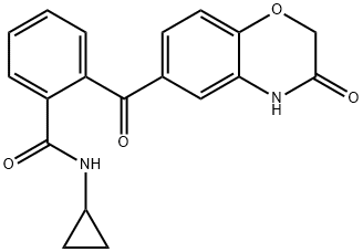 N-CYCLOPROPYL-2-[(3-OXO-3,4-DIHYDRO-2H-1,4-BENZOXAZIN-6-YL)CARBONYL]BENZENECARBOXAMIDE Struktur