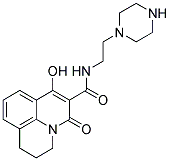 1-HYDROXY-3-OXO-6,7-DIHYDRO-3H,5H-PYRIDO[3,2,1-IJ]QUINOLINE-2-CARBOXYLIC ACID (2-PIPERAZIN-1-YL-ETHYL)-AMIDE Struktur