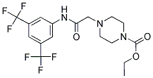 ETHYL 4-((N-(3,5-BIS(TRIFLUOROMETHYL)PHENYL)CARBAMOYL)METHYL)PIPERAZINECARBOXYLATE Struktur