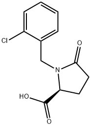 1-(2-CHLOROBENZYL)-5-OXO-2-PYRROLIDINECARBOXYLIC ACID Struktur