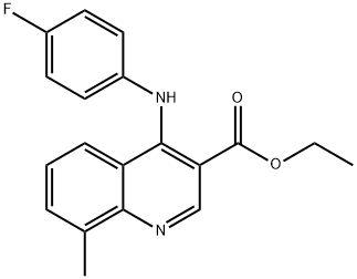 ETHYL 4-(4-FLUOROANILINO)-8-METHYL-3-QUINOLINECARBOXYLATE Struktur