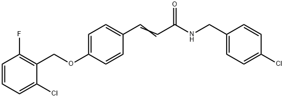 (E)-N-(4-CHLOROBENZYL)-3-(4-[(2-CHLORO-6-FLUOROBENZYL)OXY]PHENYL)-2-PROPENAMIDE Struktur