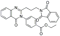 ETHYL 4-(2-(3-(1,3-DIOXOISOINDOLIN-2-YL)PROPYL)-4-OXOQUINAZOLIN-3(4H)-YL)BENZOATE Struktur