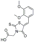 [5-(2,3-DIMETHOXY-BENZYLIDENE)-4-OXO-2-THIOXO-THIAZOLIDIN-3-YL]-ACETIC ACID Struktur