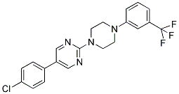 5-(4-CHLOROPHENYL)-2-[4-(3-(TRIFLUOROMETHYL)PHENYL)PIPERAZIN-1-YL]PYRIMIDINE Struktur