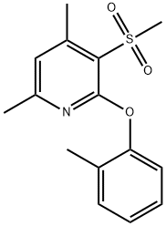 4,6-DIMETHYL-2-(2-METHYLPHENOXY)-3-(METHYLSULFONYL)PYRIDINE Struktur