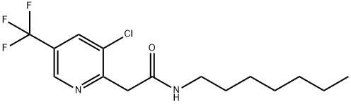 2-[3-CHLORO-5-(TRIFLUOROMETHYL)-2-PYRIDINYL]-N-HEPTYLACETAMIDE Struktur