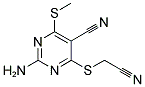 2-AMINO-4-[(CYANOMETHYL)SULFANYL]-6-(METHYLSULFANYL)PYRIMIDINE-5-CARBONITRILE Struktur