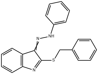 2-(BENZYLSULFANYL)-3H-INDOL-3-ONE N-PHENYLHYDRAZONE Struktur