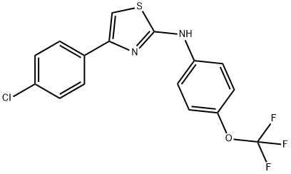 (4-(4-CHLOROPHENYL)(2,5-THIAZOLYL))(4-(TRIFLUOROMETHOXY)PHENYL)AMINE Struktur