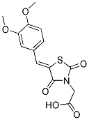 [5-(3,4-DIMETHOXY-BENZYLIDENE)-2,4-DIOXO-THIAZOLIDIN-3-YL]-ACETIC ACID Struktur