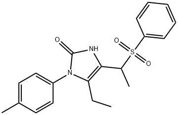 5-ETHYL-1-(4-METHYLPHENYL)-4-[1-(PHENYLSULFONYL)ETHYL]-1,3-DIHYDRO-2H-IMIDAZOL-2-ONE Structure