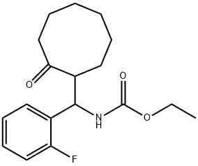 ETHYL N-[(2-FLUOROPHENYL)(2-OXOCYCLOOCTYL)METHYL]CARBAMATE Struktur