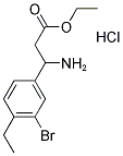 ETHYL 3-AMINO-3-(3-BROMO-4-ETHYLPHENYL)PROPANOATE HYDROCHLORIDE Struktur