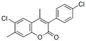 6-CHLORO-3(4'-CHLOROPHENYL)-4,7-DIMETHYLCOUMARIN Struktur