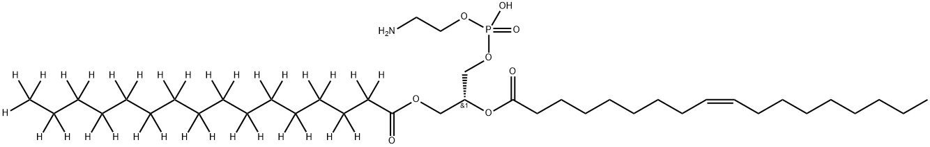 1-PALMITOYL(D31)-2-OLEOYL-SN-GLYCERO-3-PHOSPHOETHANOLAMINE Structure